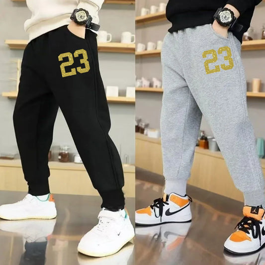 Kids' Basketball Joggers – Boys' Sport Pants with Number Print