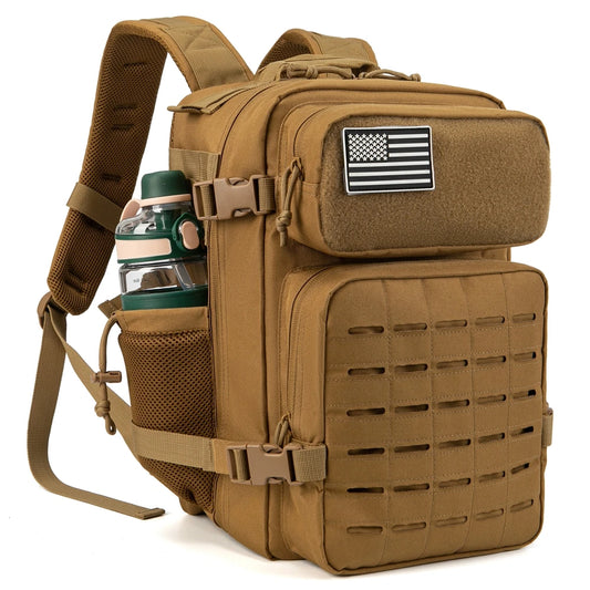 25L Tactical Outdoor & Hiking Backpack with MOLLE & Bottle Holder