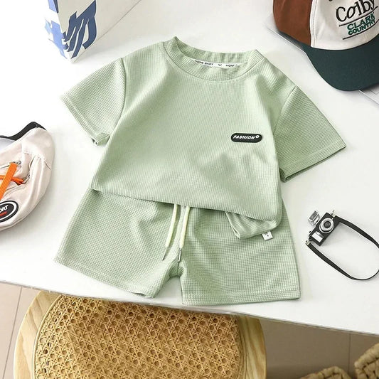 Kids' 2-Piece Cotton Shorts Sets for Summer — Boys & Girls